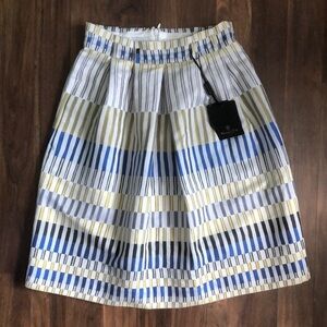 Massimo Dutti Womens Skirt Size 2 Blue Pleated Formal